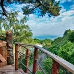 Vue mer de la terrasse - Camping Bretagne Nord