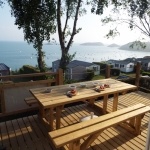 Terrasse mobil-home ensoleillée