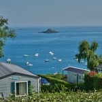 Vue mes des mobil-home - Camping Bretagne Nord