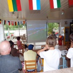 Matchs de la coupe du monde de foot sur grand écran avec vidéoprojecteur